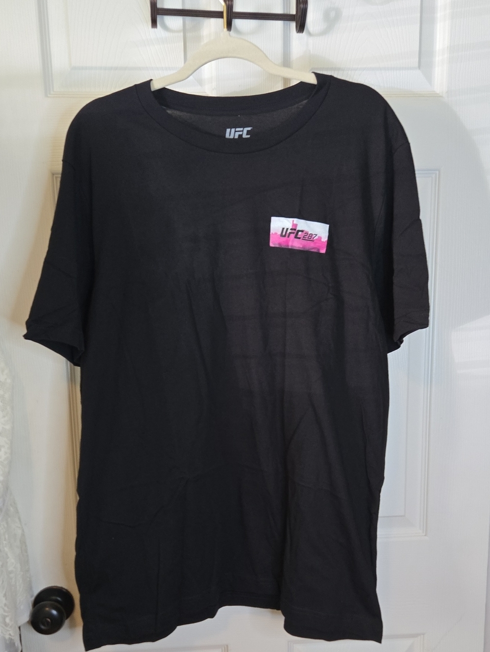 UFC Black T-Shirt with Pink Accent Logo NWOT